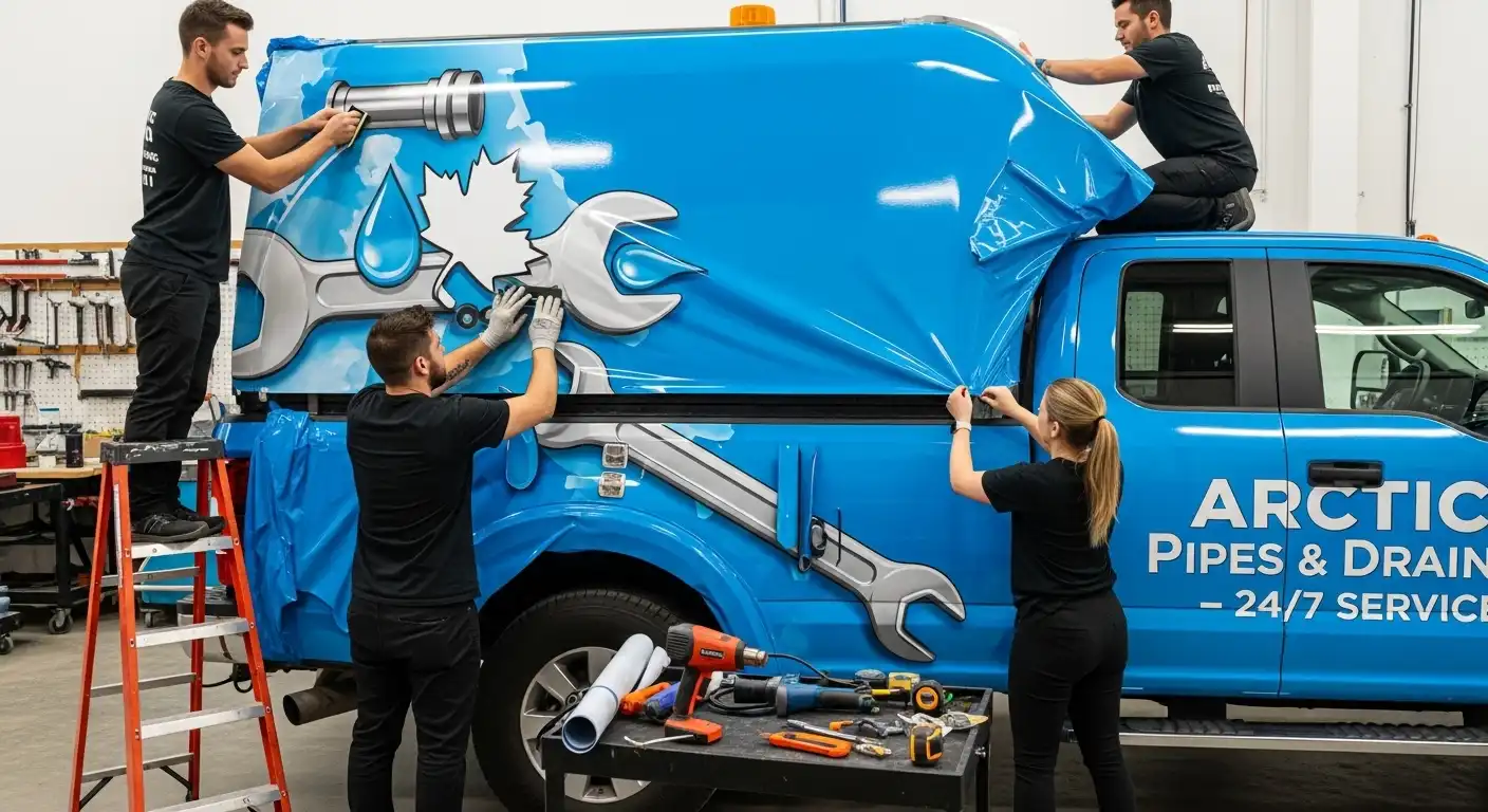 Commercial Full Body Truck Wraps in Downtown Toronto