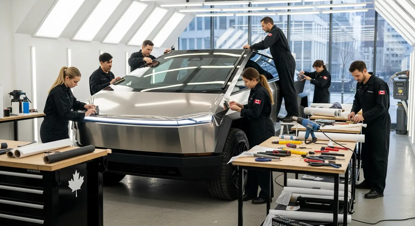 Cyber Truck Wraps in Downtown Toronto