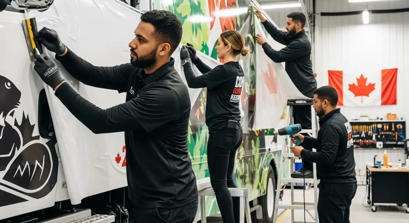 Half Truck Wraps in Downtown Toronto