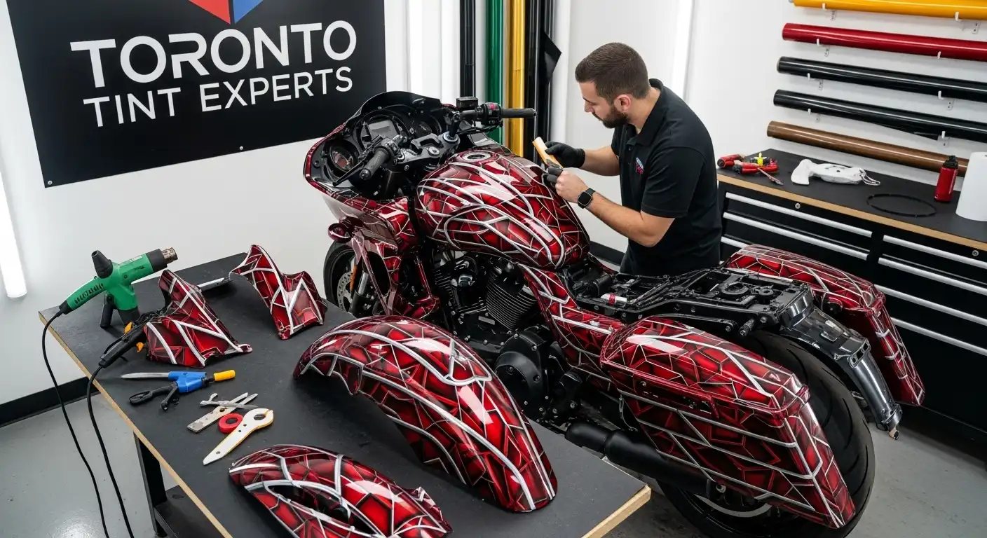 Motorcycle Wraps Service in Downtown Toronto