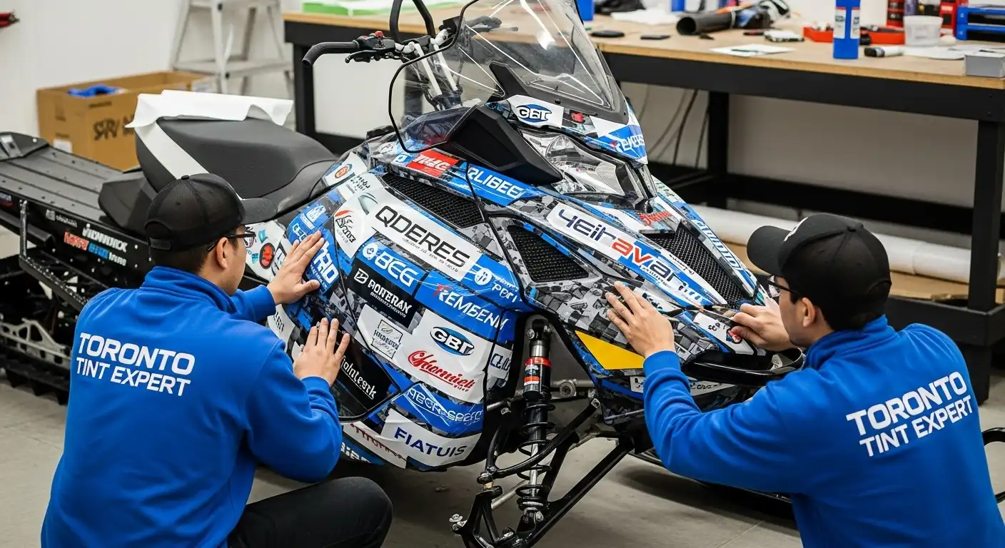 Snowmobile Wraps in Downtown Canada