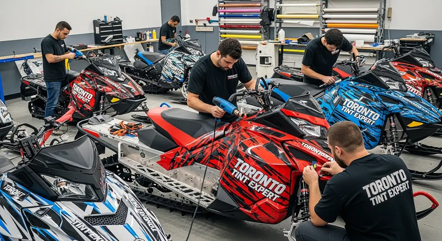 Toronto tint expert Texture Snowmobile Wraps